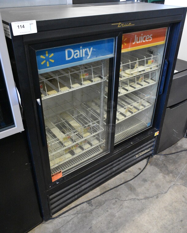True GDM-41SL-54-LD ENERGY STAR Metal Commercial 2 Door Reach In Cooler Merchandiser w/ Poly Coated Racks. 115 Volts, 1 Phase. Tested and Working! - Image 1 of 5
