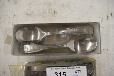 36 BRAND NEW IN BOX! Update Stainless Steel Dessert Spoons. 7". 36 Times Your Bid!