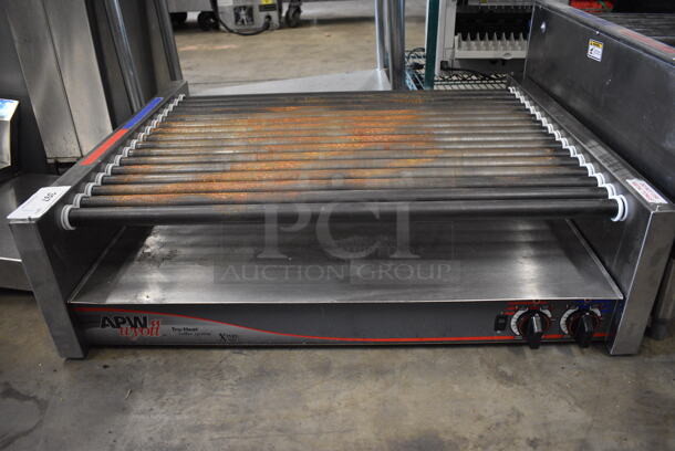 APW Wyott Stainless Steel Commercial Countertop Hot Dog Roller. 26x29.5x10. Cannot Test Due To Plug Style