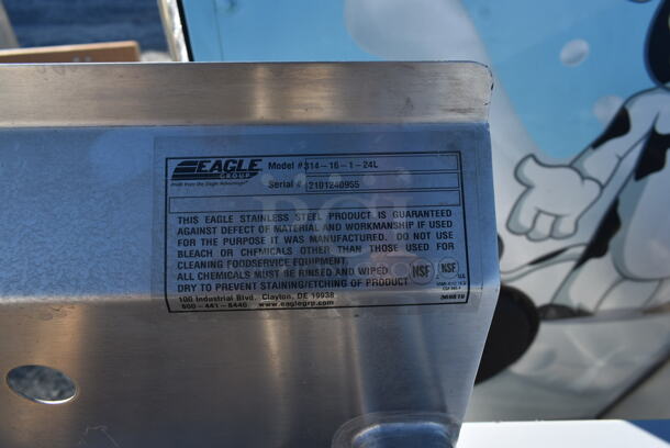 BRAND NEW SCRATCH AND DENT! Eagle 314-16-1-24L Stainless Steel Commercial Single Bay Sink w/ Left Side Drain Board. Bay 16x20. Drain Board 22x23. - Image 4 of 4