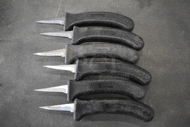 6 Sharpened Stainless Steel Poultry Knives. Includes 7.5