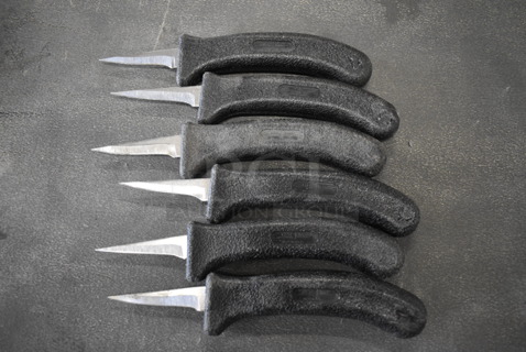 6 Sharpened Stainless Steel Poultry Knives. Includes 7.5". 6 Times Your Bid!