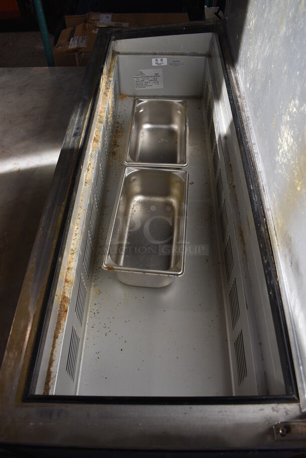 Leader ESPT48 S/C Stainless Steel Commercial Pizza Prep Table w/ Oversized Marble Cutting Board on Commercial Casters. 115 Volts, 1 Phase. 48x36x45. Tested and Working! - Image 6 of 10