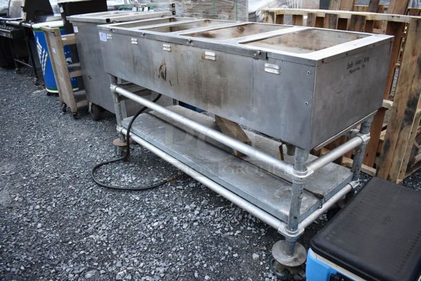 Eagle Stainless Steel Propane Gas Powered Steam Table w/ Metal Under Shelf on Commercial Casters. 63.5x26x39 - Image 2 of 6