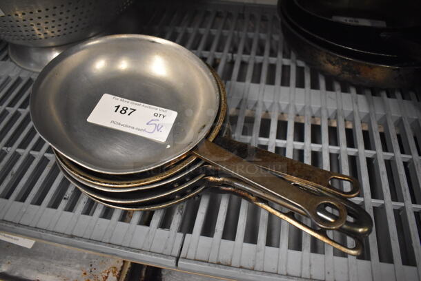 5 Metal Skillets. 14.5x8.5x2. 5 Times Your Bid!