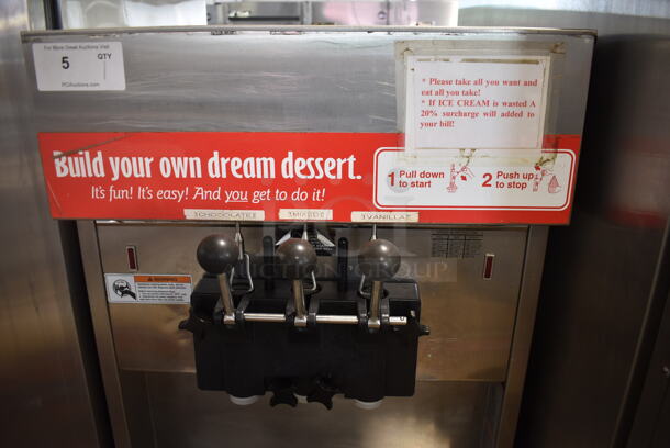 Electro Freeze 88TN-CMT-232 Stainless Steel Commercial Air Cooled 2 Flavor w/ Twist Soft Serve Ice Cream Machine on Commercial Casters. 208-230 Volts, 3 Phase.  - Image 2 of 11