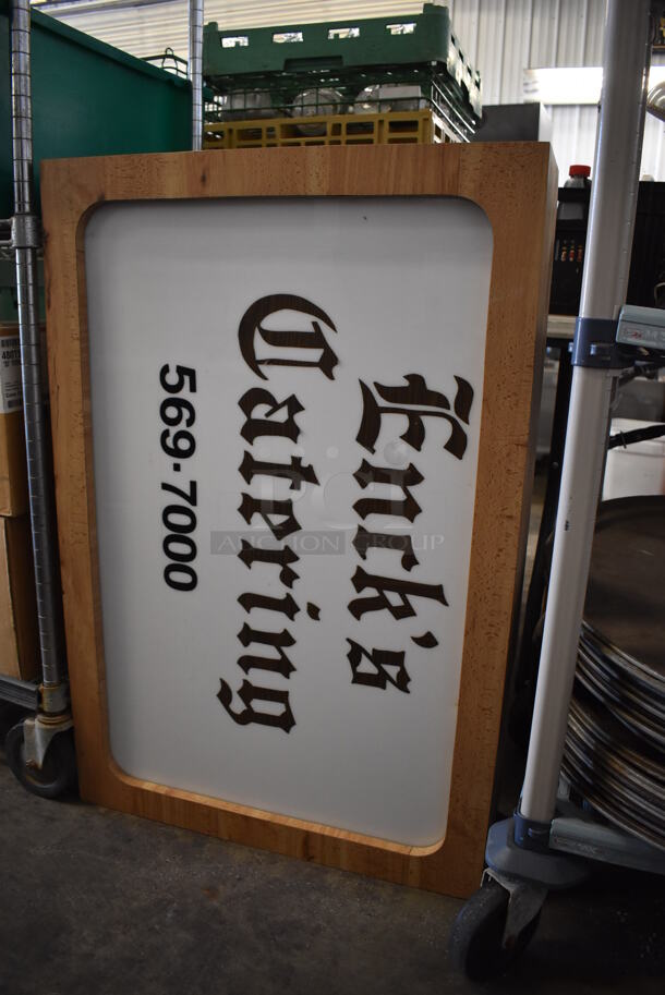 Enck's Catering Sign. 36x8x24 - Image 2 of 5