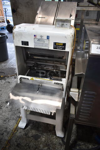 Oliver 797-32NC Stainless Steel Commercial Floor Style Bread Loaf Slicer. 115 Volts, 1 Phase. Tested and Working!