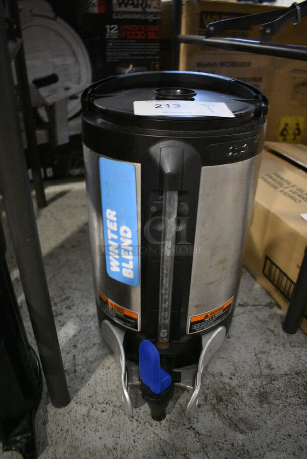 Bunn Chrome and Black Poly Satellite Beverage Holder Dispenser. 9x13x14