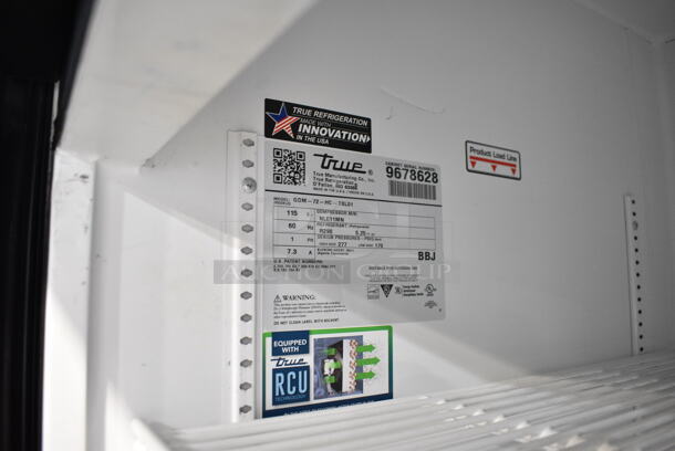 2019 True GDM-72-HC Metal Commercial 3 Door Reach In Cooler Merchandiser w/ Poly Coated Racks. 115 Volts, 1 Phase. Tested and Working! - Image 5 of 5
