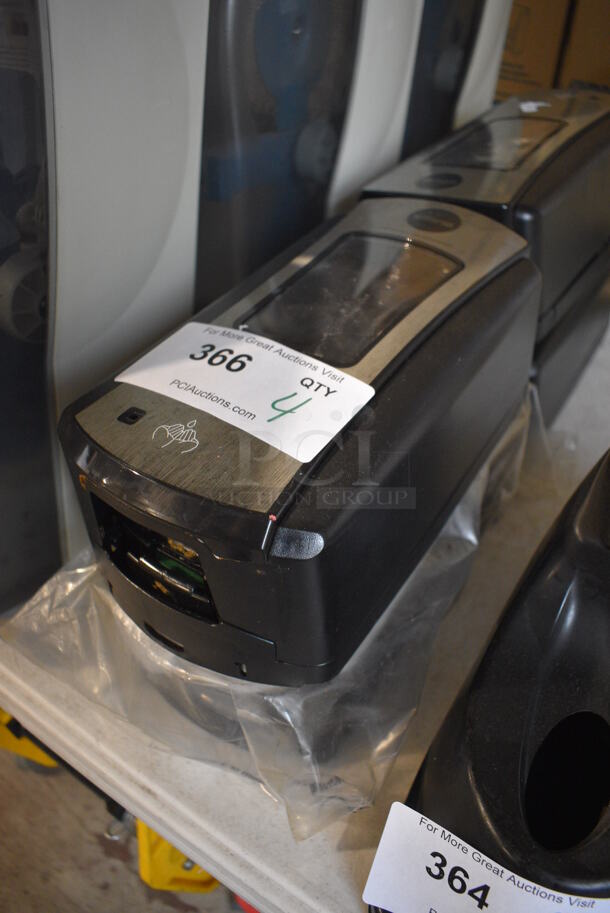 4 Black and Chrome Finish Soap Dispensers. 5.5x4x11. 4 Times Your Bid! - Image 2 of 3