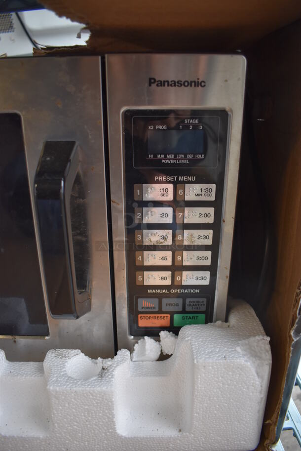 2018 Panasonic NE-1054F T Metal Countertop Microwave Oven. 120 Volts, 1 Phase. 20x13x11 - Image 2 of 7