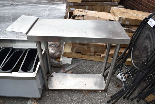 Stainless Steel Commercial Table w/ Metal Under Shelf.  - Image 1 of 3