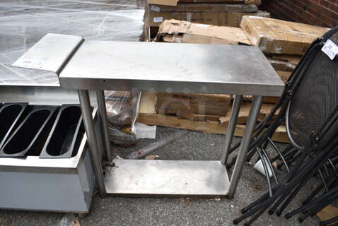 Stainless Steel Commercial Table w/ Metal Under Shelf. 