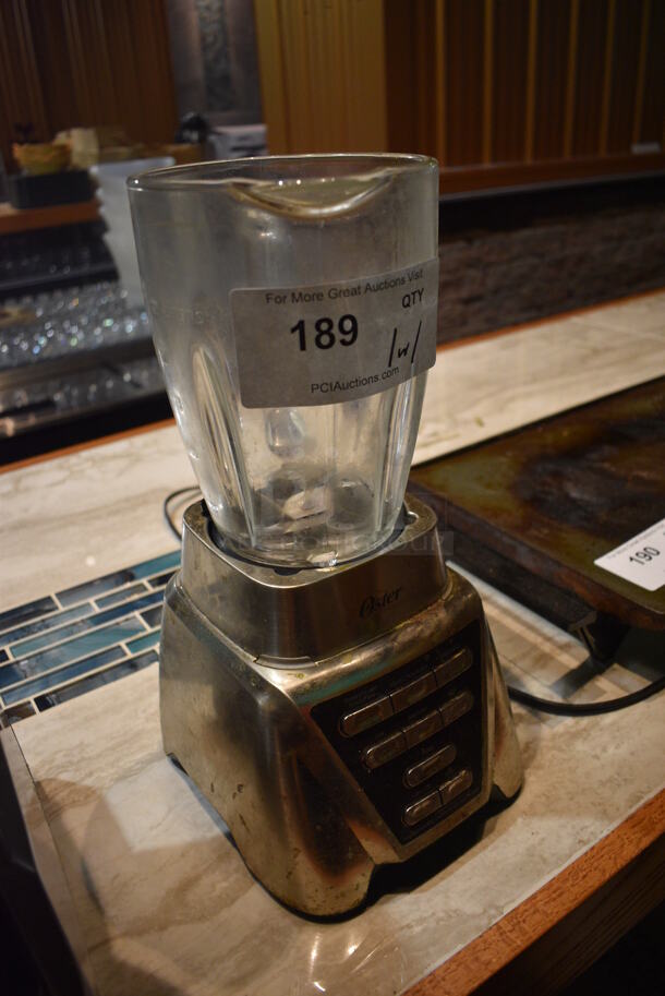 Oster Metal Commercial Countertop Blender w/ Pitcher. Missing Lid. 120 Volts, 1 Phase. 7x8x14. Item Was in Working Condition on Last Day of Business. (bar) - Image 2 of 4