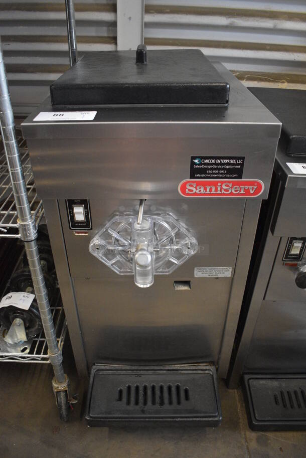 SaniServ Model A4041N Stainless Steel Commercial Countertop Air Cooled Single Flavor Soft Serve Ice Cream Machine. 208-230 Volts, 1 Phase. 17x30x37