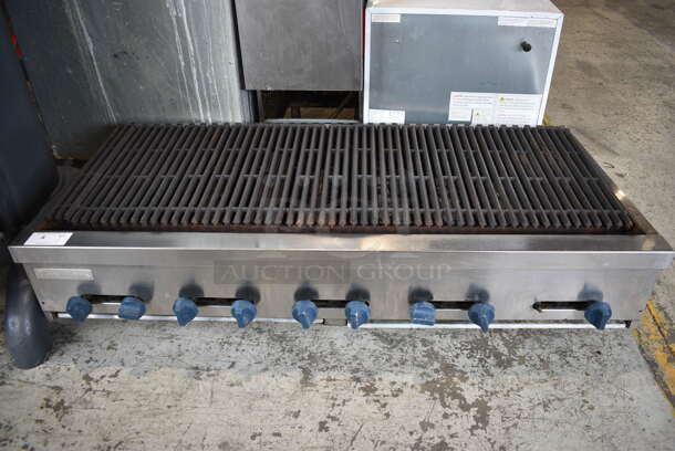 Blue Flame Stainless Steel Commercial Countertop Electric Powered Charbroiler Grill. 208 Volts, 3 Phase. 60.5x29x14