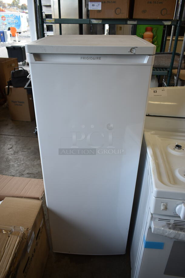 BRAND NEW SCRATCH AND DENT! Frigidaire DD1-210 Metal Single Door Reach In Upright Freezer. 115 Volts, 1 Phase. Tested and Working! - Image 1 of 6