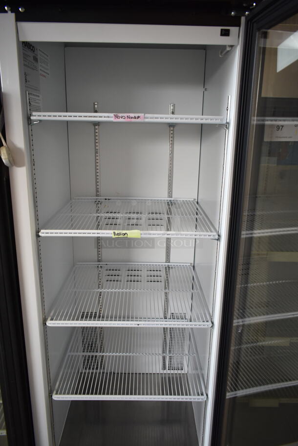 2019 Habco SE18 Metal Commercial Single Door Reach In Cooler Merchandiser w/ Poly Coated Racks. 115 Volts, 1 Phase. Tested and Working! - Image 2 of 3