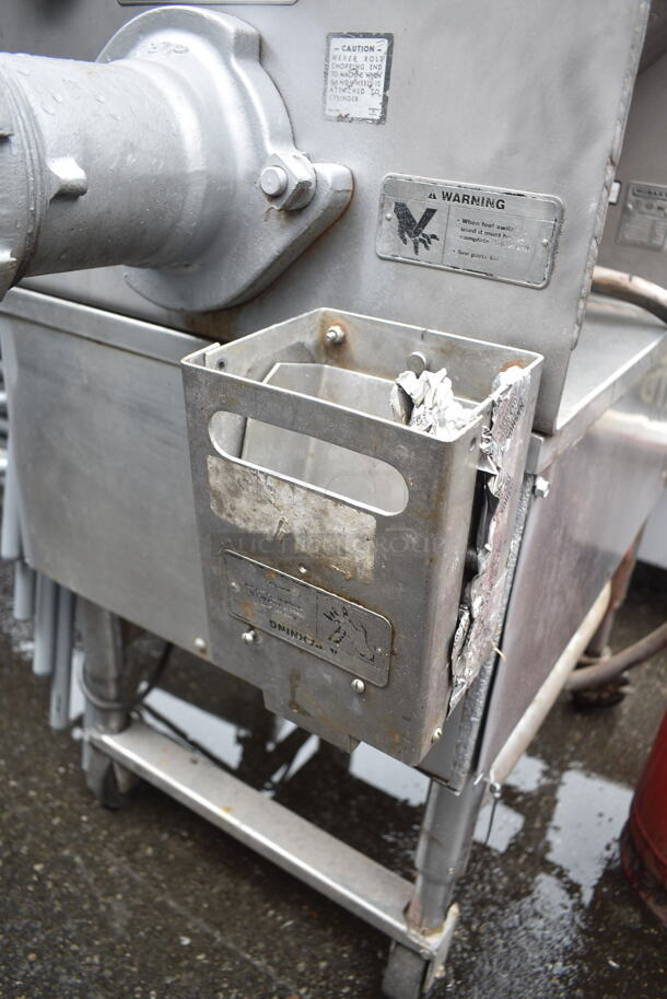Hobart 4246 S Stainless Steel Commercial Floor Style Meat Mixer Grinder w/ Foot Pedal on Commercial Casters. 208 Volts, 3 Phase. - Image 3 of 7