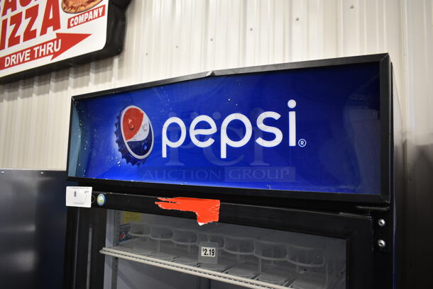QBD CD26-HC Metal Commercial Single Door Reach In Cooler Merchandiser w/ Poly Coated Racks and Drink Sliders. 115 Volts, 1 Phase. Tested and Working! - Image 2 of 6