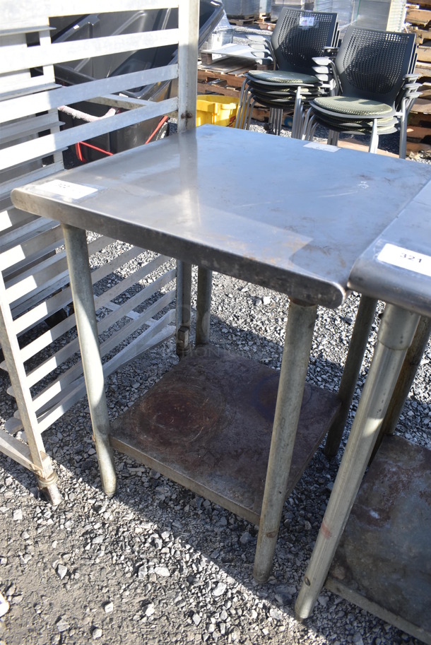 Stainless Steel Table w/ Metal Under Shelf. 24x24x35 - Image 2 of 3