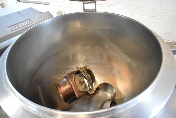 2020 Groen AH/1E-80 Stainless Steel Commercial Floor Style Direct Steam Powered 80 Gallon Steam Kettle.  - Image 8 of 9