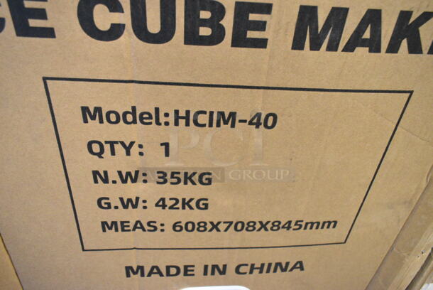 BRAND NEW SCRATCH AND DENT! Hoocoo HCIM-40 Stainless Steel Commercial Undercounter Self Contained Ice Machine. 115 Volts, 1 Phase. - Image 3 of 3