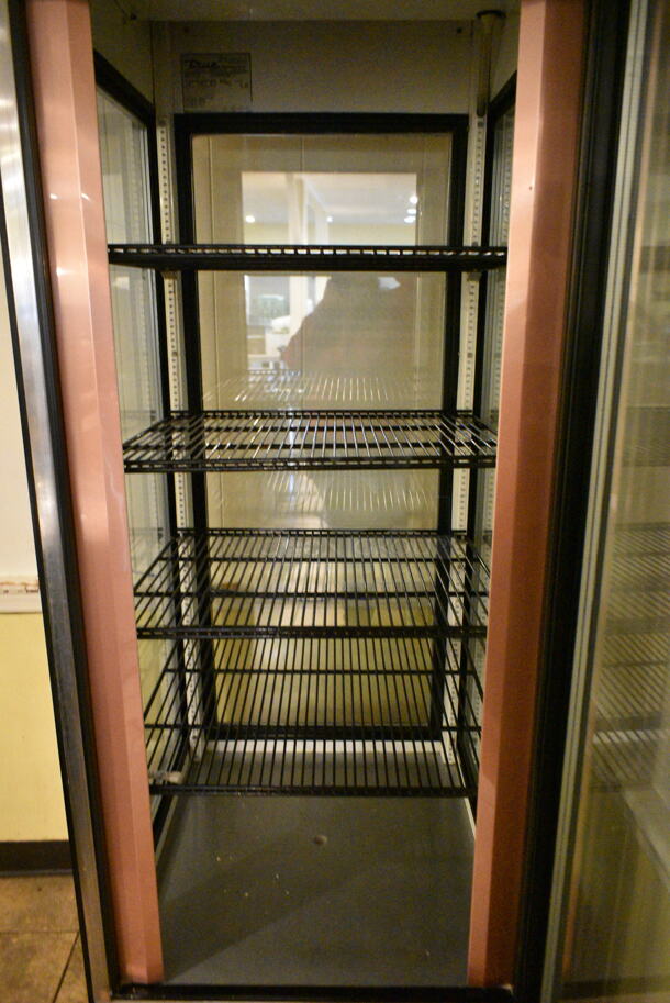 True G4SM-23 Metal Commercial Single Door Reach In Cooler Merchandiser w/ Poly Coated Racks on Commercial Casters. 115 Volts, 1 Phase. This Unit Was In Working Condition When the Restaurant Closed. (main dining room) - Image 8 of 9