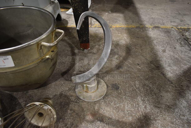 ALL ONE MONEY! Lot of DS30 Metal 30 Quart Mixing Bowl, 2 DS30ED Dough Hook Attachment and DS30D 30 Quart Whisk Attachment.  - Image 3 of 11