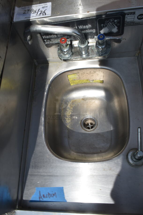 Krowne KR18-14S-FL Stainless Steel Single Bay Sink w/ Faucet and Handles. No Legs. Bay 10x10x5 - Image 2 of 4