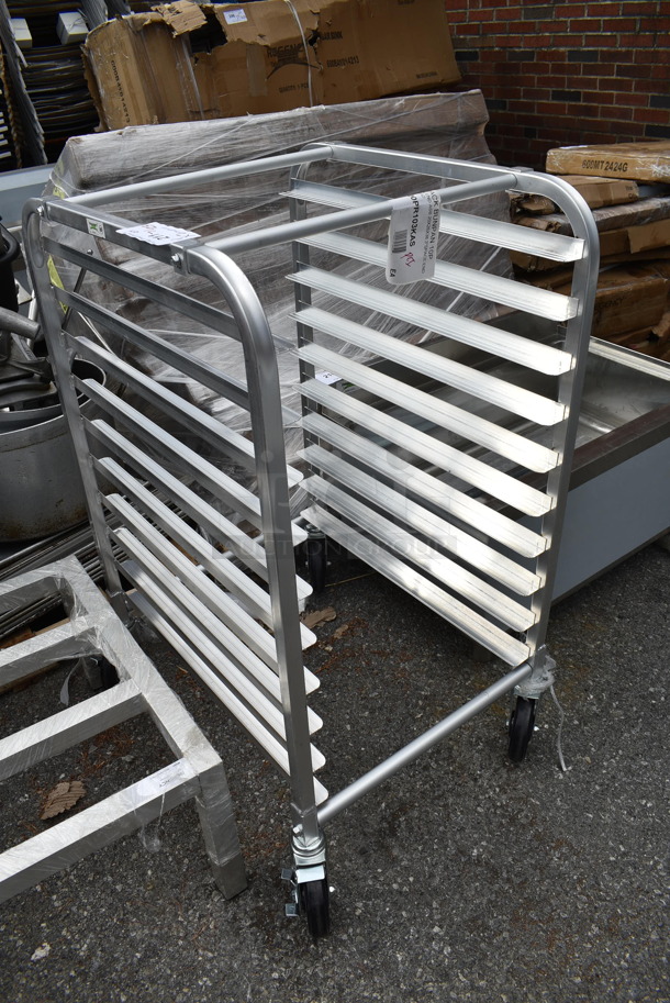 2 BRAND NEW SCRATCH AND DENT! Items; Regency 600DUN242412 24" x 24" x 12" Aluminum Dunnage Rack - 1,500 lb. Capacity and Regency 600PR103KAS 10 Pan End Load Half Height Bun / Sheet Pan Rack - Assembled. 2 Times Your Bid! - Image 5 of 7