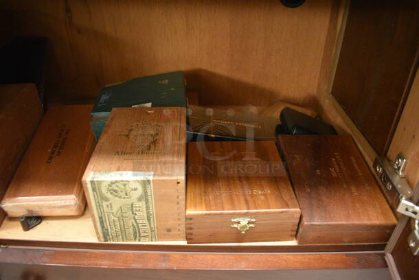 Wooden 4 Door Cigar Humidor w/ Contents. Comes w/ Key! - Image 8 of 12