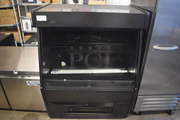 Metal Commercial Floor Style Grab N Go Merchandiser. 47x33x62. Tested and Powers On But Does Not Get Cold