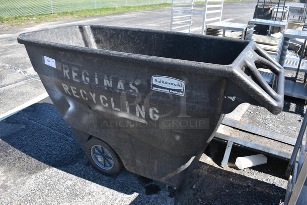 Rubbermaid Black Poly Cart on Casters. 64x29x38 - Image 2 of 3
