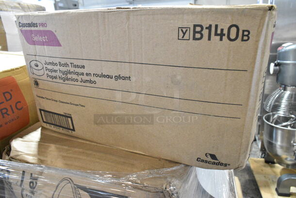 22 BRAND NEW Boxes Including 128HD8COMBO ChoiceHD 8 oz. Microwavable Translucent Plastic Deli Container and Lid Combo Pack - 240/Case, Dart 85MFPPHT3 ProPlanet 8 5/16" x 8" x 3" White Mineral-Filled 3 Compartment Hinged Lid Takeout Container, 612P558 Choice 8" Clear Round Plastic Dome Lid - 500/Case. 22 Times Your Bid!  - Image 2 of 12