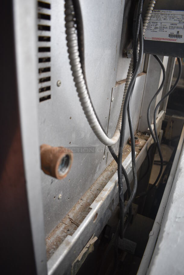 2 Duke Stainless Steel Commercial Natural Gas Powered Full Size Convection Ovens w/ View Through Door, Solid Door, Metal Oven Racks and Thermostatic Controls on Commercial Casters. 38x38x69. 2 Times Your Bid! - Image 9 of 9