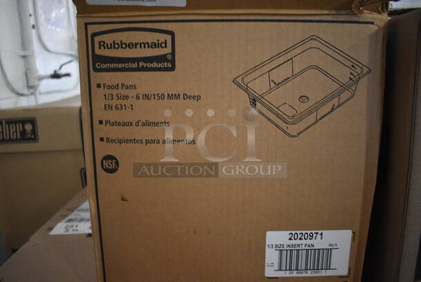 6 BRAND NEW! Rubbermaid Clear Poly 1/3 Size Drop In Bins. 1/3x6. 6 Times Your Bid! - Image 4 of 4