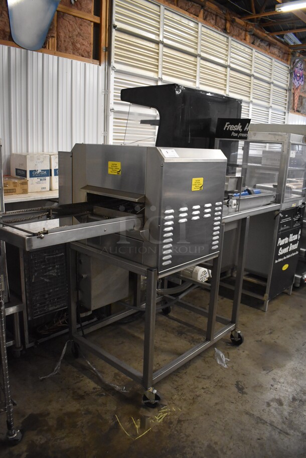 Belshaw Adamatic TG-50 Stainless Steel Commercial Floor Style Thermoglaze Icing Machine on Commercial Casters. 208 Volts, 1 Phase. 81x34x54 - Image 3 of 11