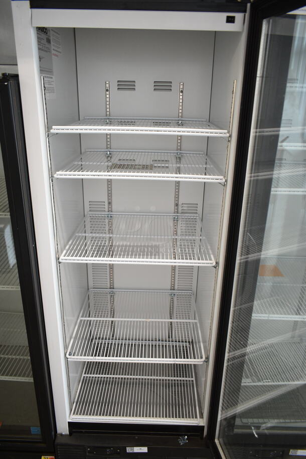 2019 Habco SE18 Metal Commercial Single Door Reach In Cooler Merchandiser w/ Poly Coated Racks. 115 Volts, 1 Phase. Tested and Working! - Image 2 of 3
