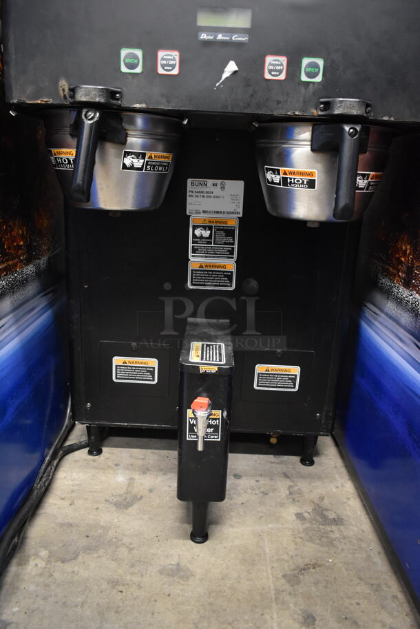 2012 Bunn DUAL TF DBC Metal Commercial Countertop Dual Coffee Machine w/ Hot Water Dispenser and 2 Metal Brew Baskets. 120/208-240 Volts, 1 Phase.  - Image 3 of 6