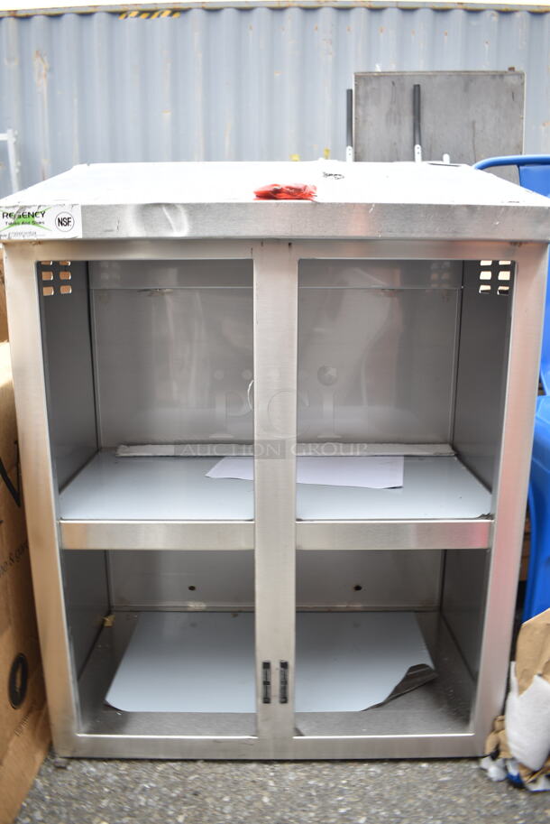 BRAND NEW SCRATCH AND DENT! Regency 600WCH1524 24" Stainless Steel Wall Cabinet with Hinged Doors. - Image 4 of 6
