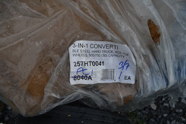 BRAND NEW SCRATCH AND DENT! Lavex 257HT0041 750 lb. 3-in-1 Convertible Hand Truck with Ace-Tuf Wheels - Image 5 of 5