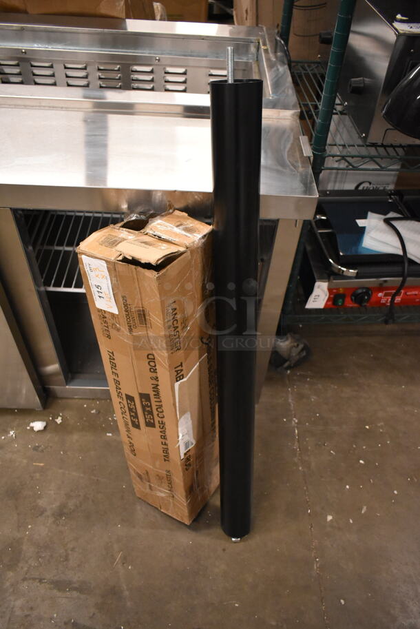 BRAND NEW SCRATCH AND DENT! Lot of 4 Table Columns Including 164TCOLROD25 Lancaster Table & Seating 25 3/16" Standard Height Table Base Column and Rod.  - Image 1 of 8