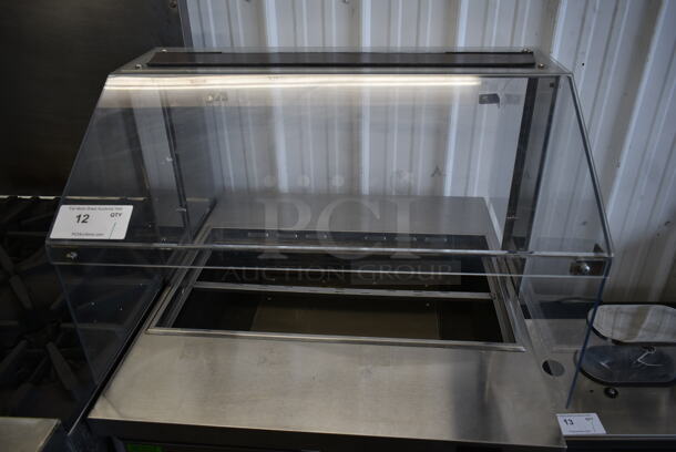 Turbo Air MST-28-N-711S Stainless Steel Commercial Prep Table w/ Sneeze Guard on Commercial Casters. 115 Volts, 1 Phase. Tested and Working! - Image 2 of 7