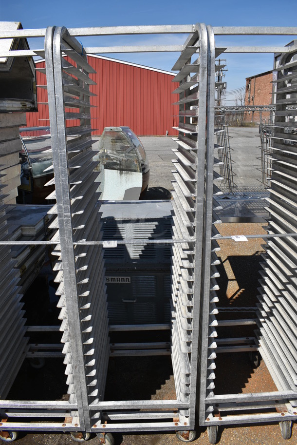 Metal Commercial Pan Transport Rack on Commercial Casters. 20.5x26x74 - Image 1 of 3