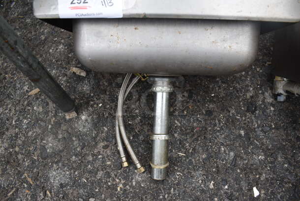 Regency Stainless Steel Commercial Single Bay Wall Mount Sink w/ Handles. 17x16x25 - Image 5 of 5