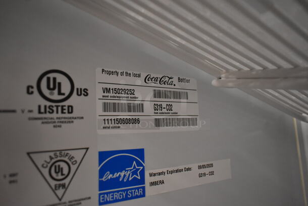 Imbera G319 CO2 Metal Commercial Single Door Reach In Cooler Merchandiser w/ Poly Coated Racks. 115 Volts, 1 Phase. Tested and Powers On But Does Not Get Cold - Image 5 of 6