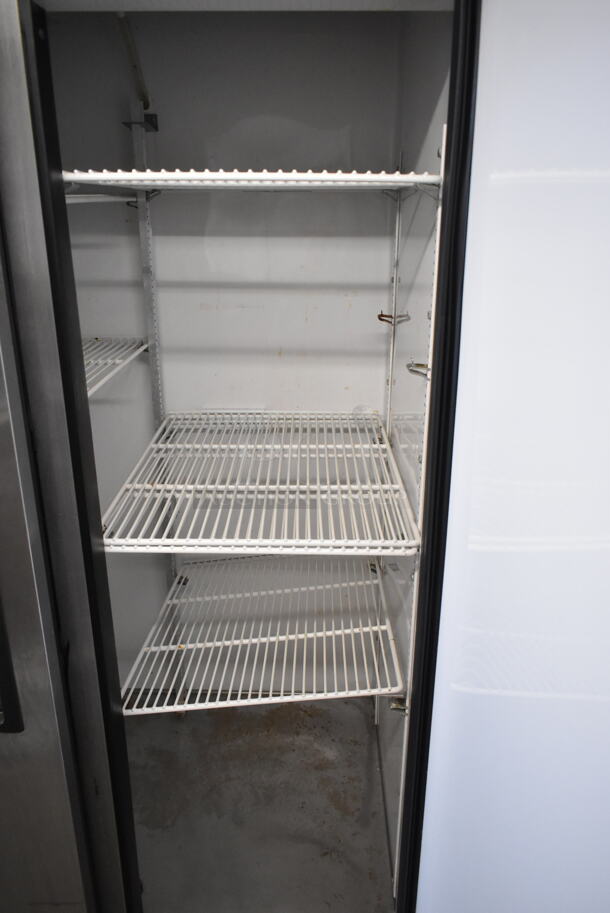 2019 True T-35 Stainless Steel Commercial 2 Door Reach In Cooler w/ Poly Coated Racks. 115 Volts, 1 Phase. Tested and Powers On But Does Not Get Cold - Image 3 of 4