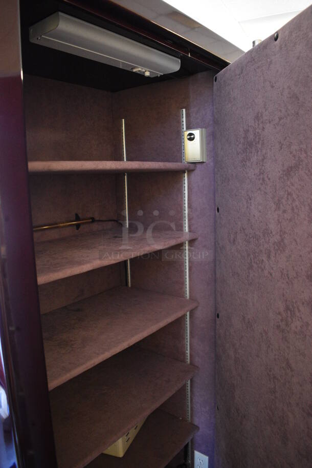 EXCELLENT CONDITION! Frontier FI640 Brown Metal Single Door Full Size Reach In Climate Controlled Safe. Comes w/ Combination! - Image 5 of 12